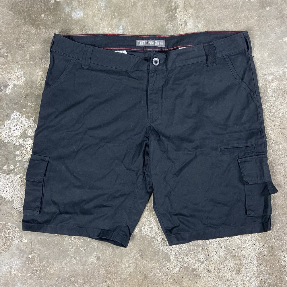 Vintage Dickies Cargo Shorts Size 20‎ Black Relaxed Fit Outdoor Utility Workwear